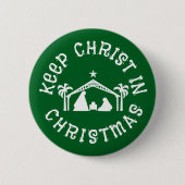 CHRIST IN CHRISTMAS Nativity Button behalten (Vorderseite)