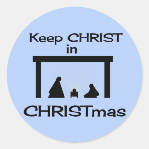 CHRIST in CHRISTmas Stickers behalten (2 Größen)