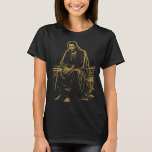 Christ in der Wüste Jesus Gebet Christliche Glaube T-Shirt