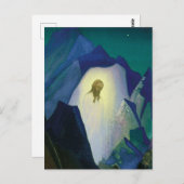 "Christ in der Wüste" von Nicholas Roerich Postkarte (Vorne/Hinten)
