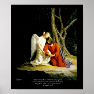 Christ in Gethsemane Bloch Fine Art Canvas Print Poster