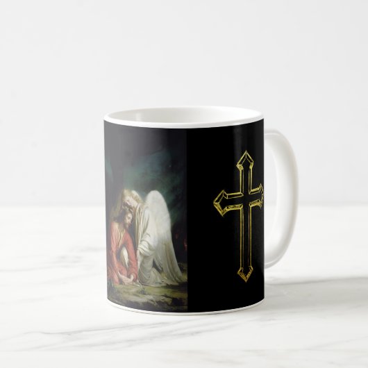 Christ in Gethsemane von Carl Bloch, Religiös Kaffeetasse (VorderseiteRechts)