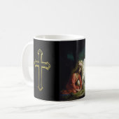 Christ in Gethsemane von Carl Bloch, Religiös Kaffeetasse (Vorderseite Links)
