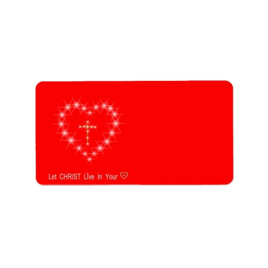 Christ in Ihrem Etikett der Herzadresse Adressaufkleber (Vorne)