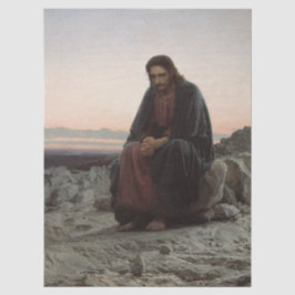 Christ in the Desert by Ivan Kramskoy Seidenpapier