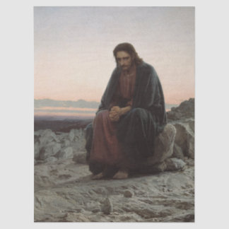 Christ in the Desert by Ivan Kramskoy Seidenpapier