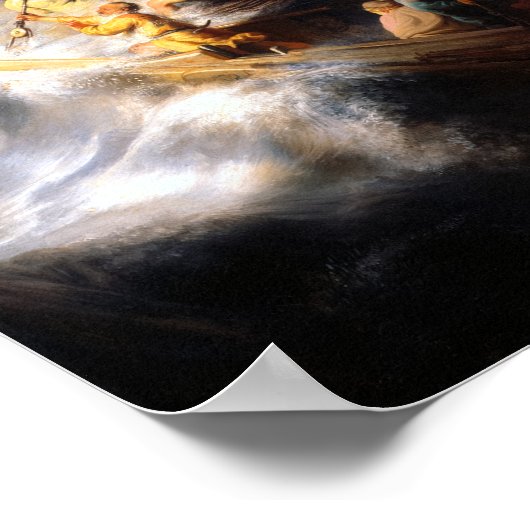 Christ in the Storm on the Sea of Galilee, 1633 Poster (Ecke)