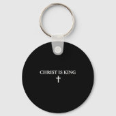 Christ Is King Christian Cross Religious Jesus Men Schlüsselanhänger (Vorderseite)