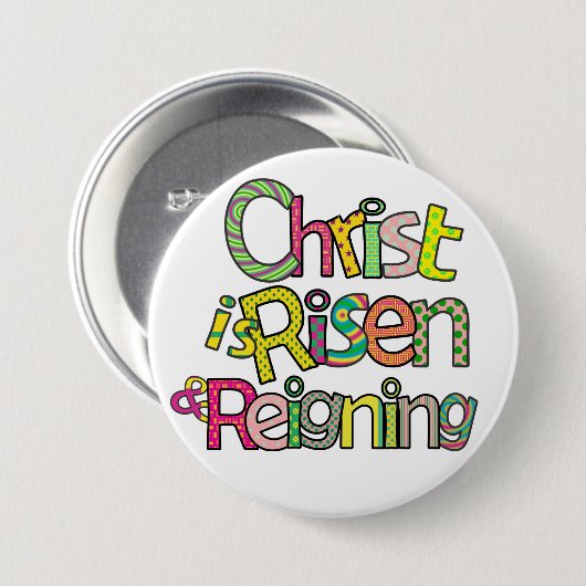 Christ is Risen & Reigning I Colossal 3x3 Button (Vorne & Hinten)
