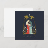 Christ ist geborene Urlaubskarte Feiertagskarte (Vorne/Hinten)
