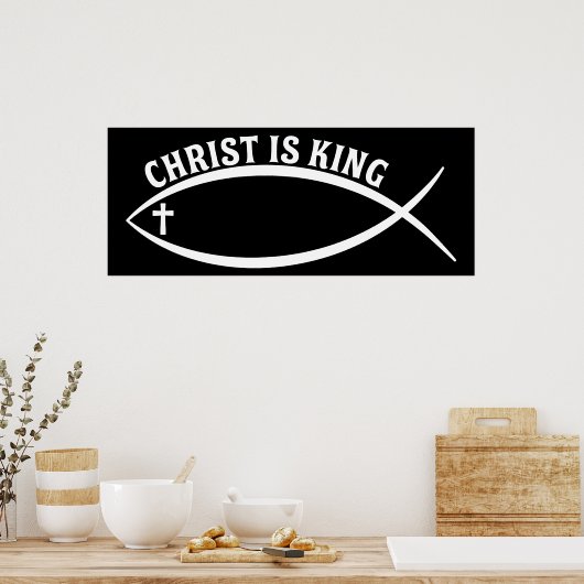Christ ist King Poster (Küche)