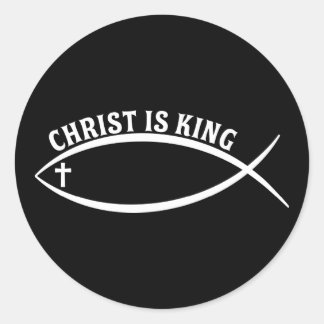 Christ ist King Runder Aufkleber