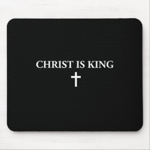 Christ ist König Christliches Kreuz Religiös Jesus Mousepad