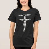 Christ ist König Religiös Tri-Blend Shirt (Vorderseite)
