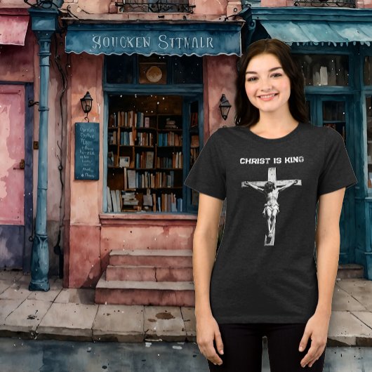 Christ ist König Religiös Tri-Blend Shirt