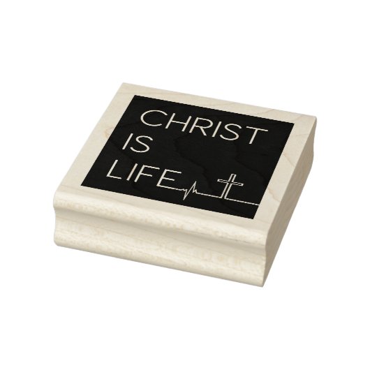 Christ ist Life Heartbeat Line und Cross Gummistempel (Stempel)