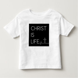 Christ ist Life Heartbeat Line und Cross Kleinkind T-shirt