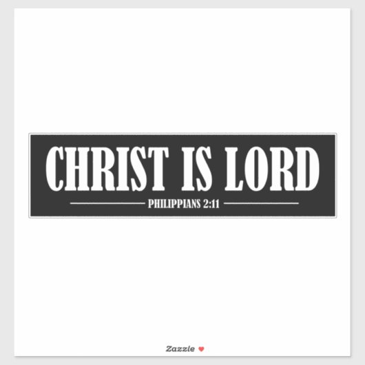 Christ ist Lord Black and White Vinyl Aufkleber (Blatt)