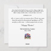 Christ ist Risen Osterlammb Christlich Feiertagskarte (Rückseite)