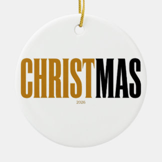 Christ Ist Weihnachten Gold 2026 Keramik Ornament