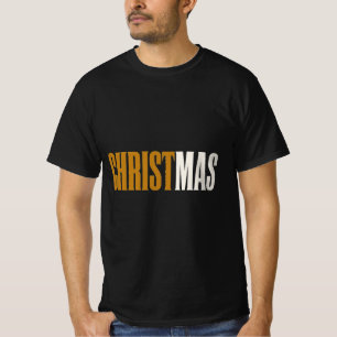 Christ ist Weihnachten Gold Christliches T-Shirt