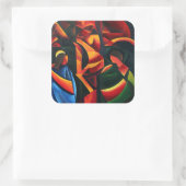 Christ - Letzter Atemzug 2008 Quadratischer Aufkleber (Tasche)