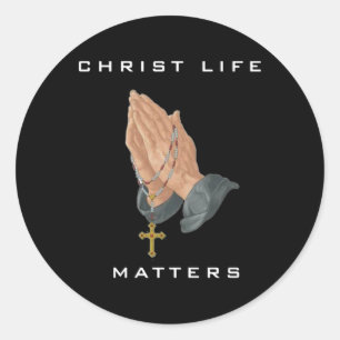 Christ Life S - Ein kraftvolles, vom Glauben inspi Runder Aufkleber