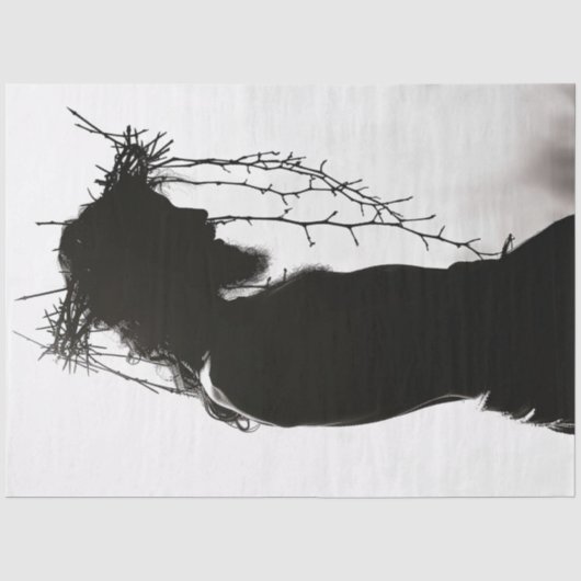 Christ mit Krone von Thorns Decoupage Seidenpapier (Vorderseite)