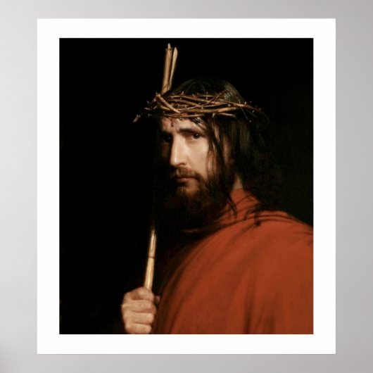 Christ mit Thorns von Carl Bloch. Fine Art Print Poster (Vorne)