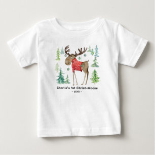 Christ-Moose Karosserieanzug T - Shirt Baby First