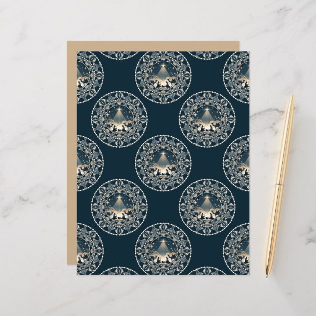 Christ Nativity Star von Wonder Polka Dot Mandala (Vorderseite/Rückseite Beispiel)