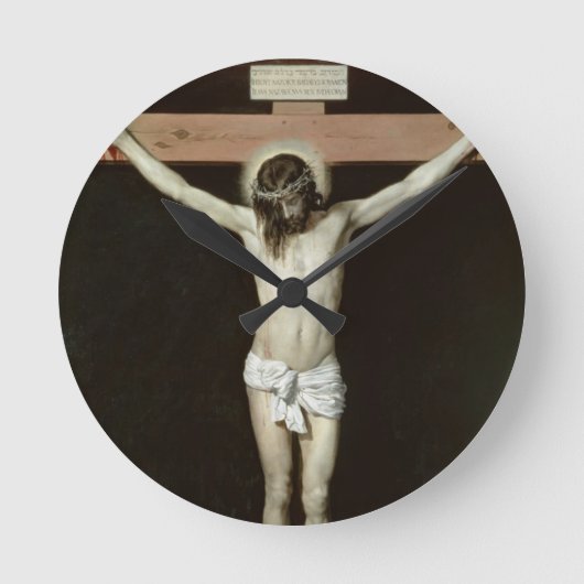 Christ on the Cross, c.1630 Runde Wanduhr (Vorderseite)