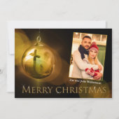 Christ Ornament Reflection Gold Foto (Vorderseite)