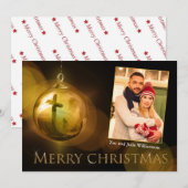 Christ Ornament Reflection Gold Foto (Vorne/Hinten)