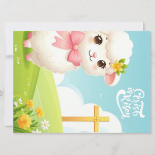Christ/Ostern/Lamm/Kreuz Feiertagskarte