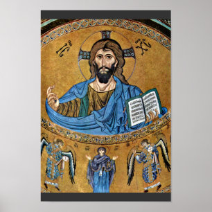 Christ Pantocrator by Meister Von Cefalã¹ (Best Qu Poster