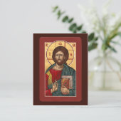 Christ Pantocrator-Gebetskarte Postkarte (Stehend Vorderseite)