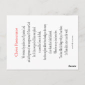 Christ Pantocrator-Gebetskarte Postkarte (Rückseite)