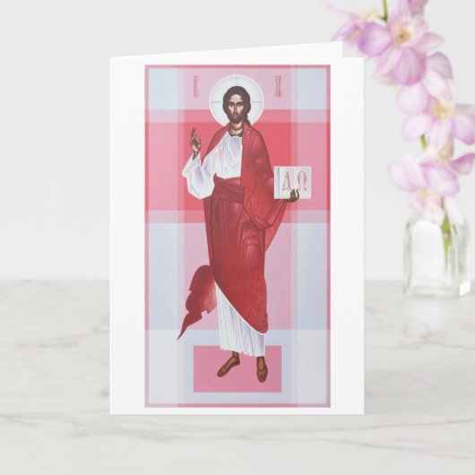 Christ Pantocrator Karte (Orchidee)