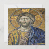 Christ Pantocrator Mosaic Iconic Religious Roman A Einladung (Vorderseite)
