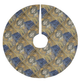 Christ Pantocrator Mosaic Iconic Religious Roman A Polyester Weihnachtsbaumdecke