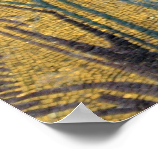 Christ Pantocrator Mosaic Iconic Religious Roman A Poster (Ecke)