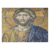 Christ Pantocrator Mosaic Iconic Religious Roman A Tischdecke (Vorderseite (Horizontal))
