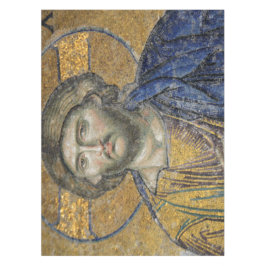 Christ Pantocrator Mosaic Iconic Religious Roman A Tischdecke