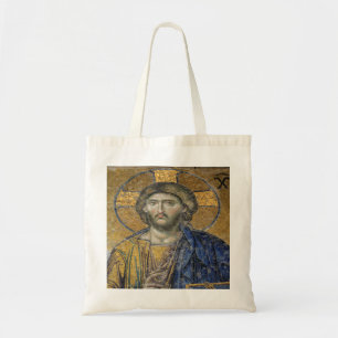 Christ Pantocrator Mosaic Iconic Religious Roman A Tragetasche