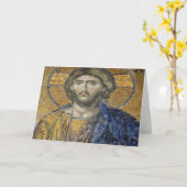 Christ Pantocrator Mosiac Iconic Religious Roman A Karte (Gelbe Blume)