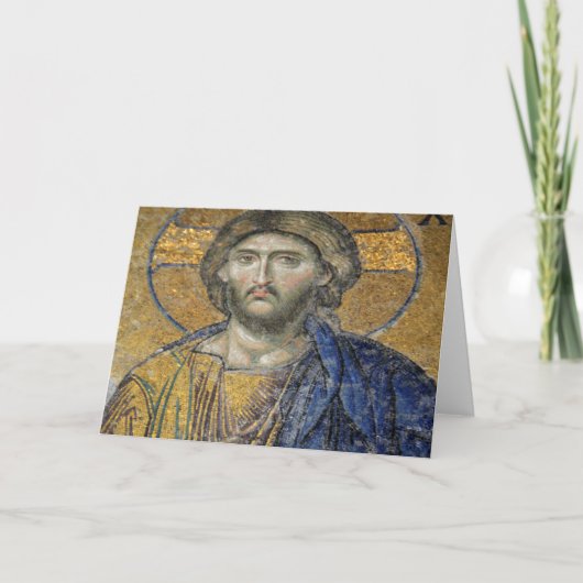 Christ Pantocrator Mosiac Iconic Religious Roman A Karte (Vorderseite)