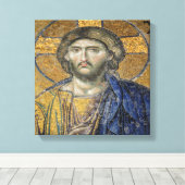 Christ Pantocrator Mosiac Iconic Religious Roman A Leinwanddruck (Insitu (Holzboden))