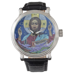 Christ Pantocrator Orthodox Icon Armbanduhr