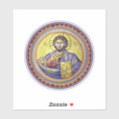 Christ Pantocrator Orthodox Icon Aufkleber (Blatt)